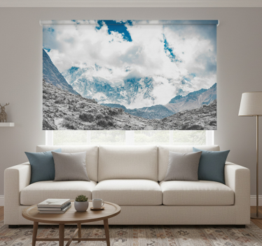 Living room blind snowy salkantay pass - TenStickers