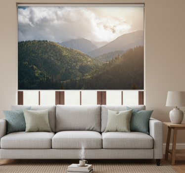 Living room blind tatra national park design - TenStickers