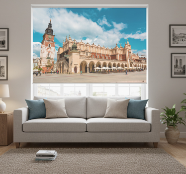 Living room blind the main square in krakow - TenStickers