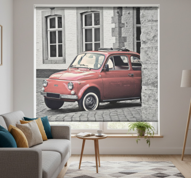 Living room blind vintage old fiat 500 style - TenStickers