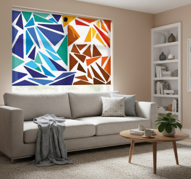Living room blind with bird sticker design - TenStickers