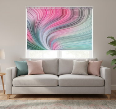 Living room blind with multicolor artistic stripes - TenStickers