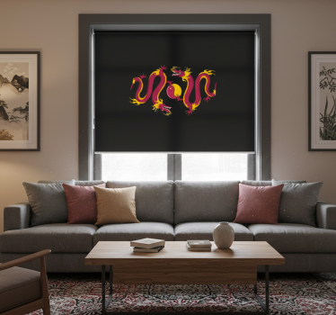Living room blind yin yang two dragons - TenStickers