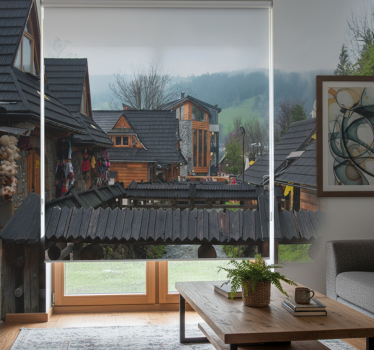 Living room blind zakopane street design - TenStickers