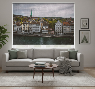 Living room blind zürich lakeside homes - TenStickers