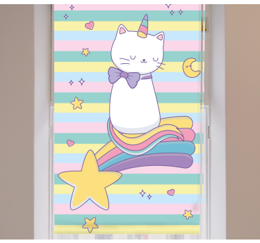 Magical cat unicorn childrens blind - TenStickers