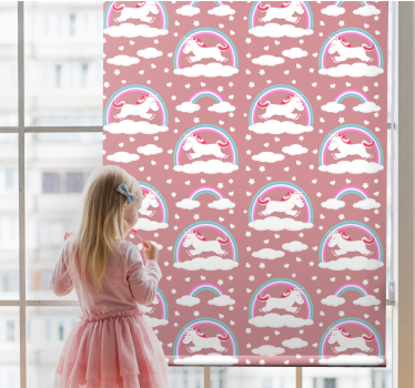 Magical unicorn theme childrens blind - TenStickers