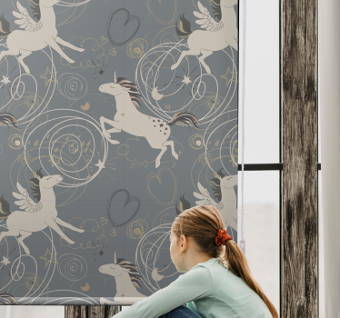 Magical unicorns pattern childrens blind - TenStickers
