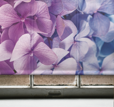 Many different hydrangea flowers roller blind - TenStickers