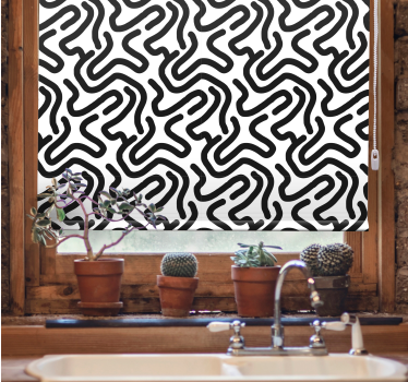 Maze pattern Modern roller blind - TenStickers