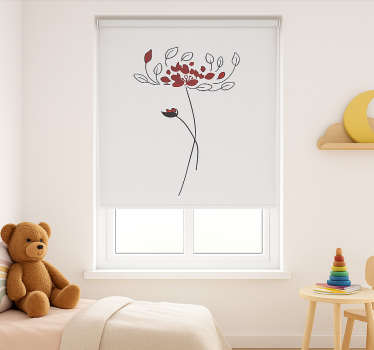 Minimalist botanical sketch childrens blind - TenStickers