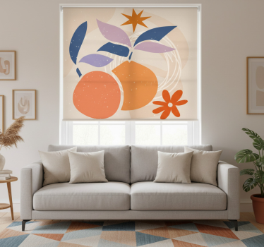Minimalistic abstract fruit design living room blind - TenStickers