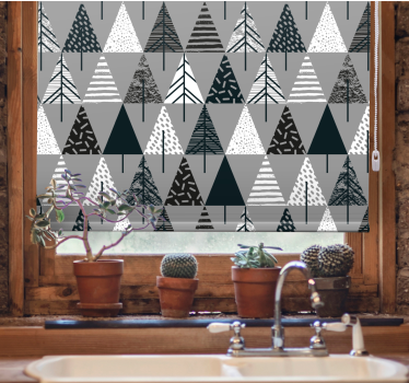 Minimalistic trees nordic style roller blind - TenStickers