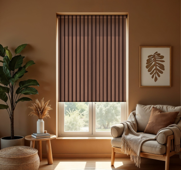 "Mocha mousse" slats living room blind - TenStickers