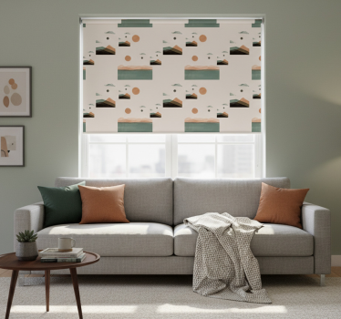 Modern blind abstract mountains design - TenStickers