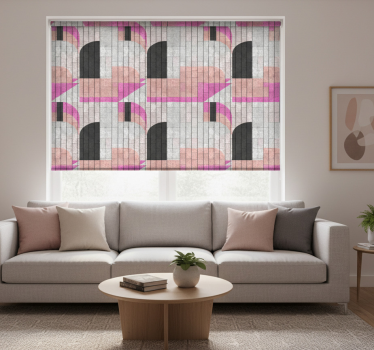 Modern blind abstract shapes on bricks - TenStickers