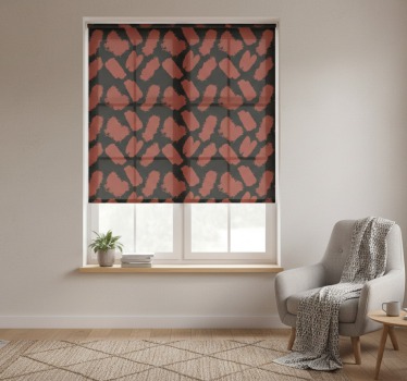 Modern blind black and red paint splash design - TenStickers