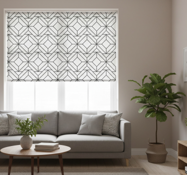 Modern blind black and white geometric design - TenStickers