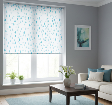 Modern blind blue watercolor water drops - TenStickers