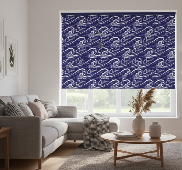 Modern blind blue wave pattern design - TenStickers