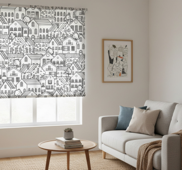 Modern blind cityscape wallpaper - TenStickers