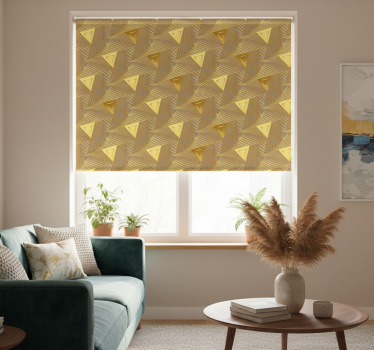 Modern blind eclectic golden geometric design - TenStickers