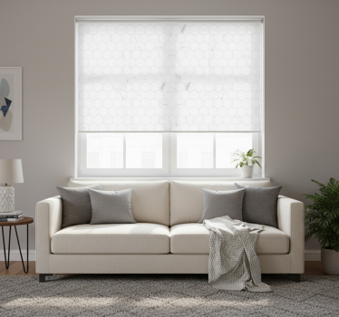 Modern blind elegant grey hexagon tiles - TenStickers
