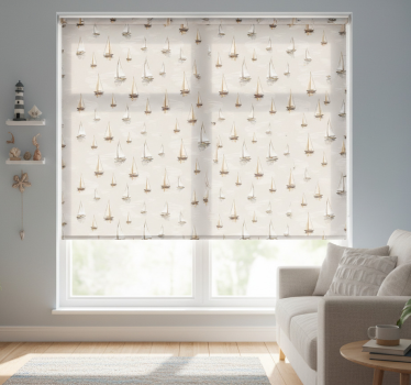 Modern blind elegant sailboat design - TenStickers