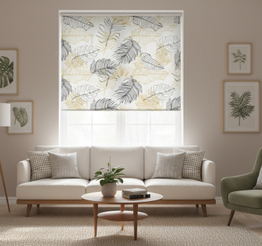 Modern blind escapade palm leaves design - TenStickers