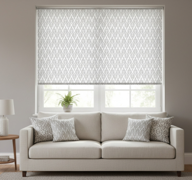 Modern blind ethnic floral grey design - TenStickers