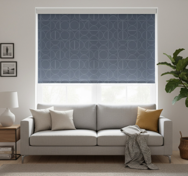 Modern blind geometric gray pattern design - TenStickers