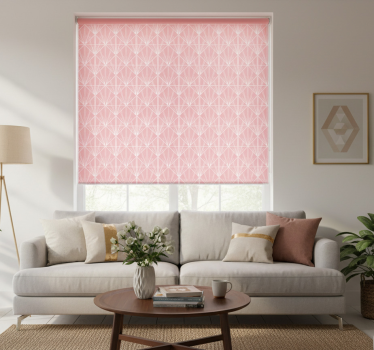 Modern blind geometric pink design - TenStickers