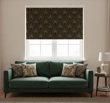 Modern blind gilded art deco fan - TenStickers