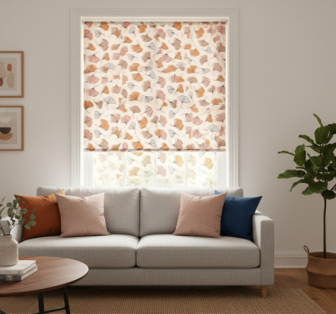 Modern blind ginkgo leaves art design - TenStickers
