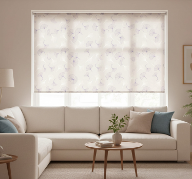 Modern blind ginkgo leaves cream - TenStickers