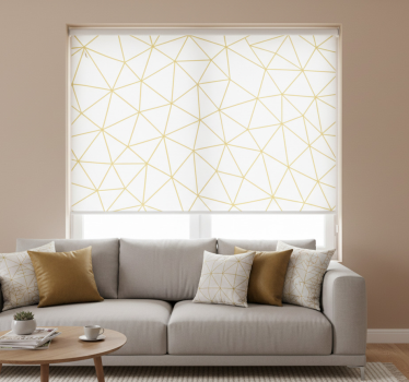 Modern blind golden geometric prism mosaic - TenStickers