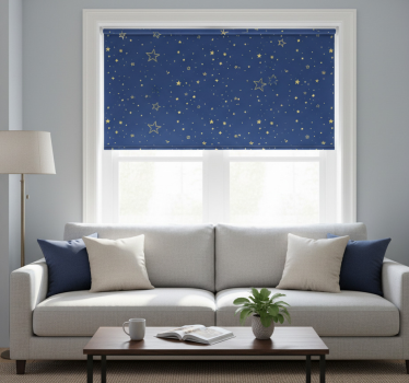 Modern blind golden stars on blue background - TenStickers