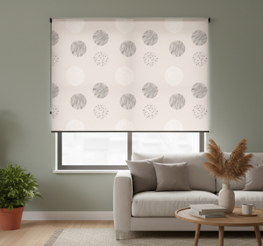 Modern blind gray circles with lines texture pattern - TenStickers