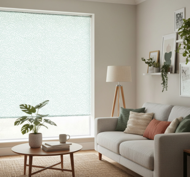 Modern blind green and white nature design - TenStickers