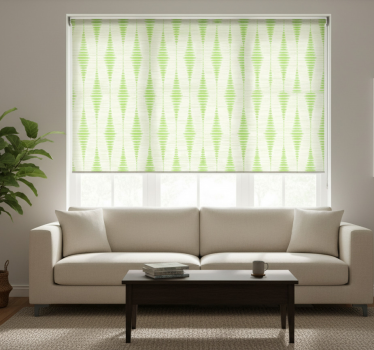 Modern blind green rabaul ikat design - TenStickers