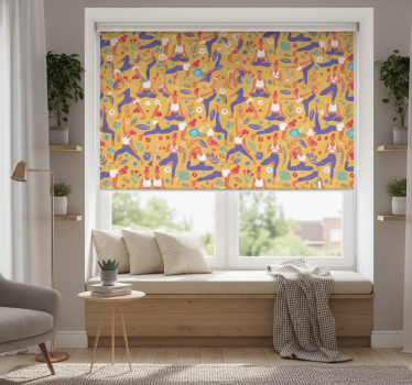 Modern blind hand-drawn yoga doodle design - TenStickers