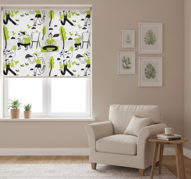 Modern blind healthy lifestyle doodle set - TenStickers