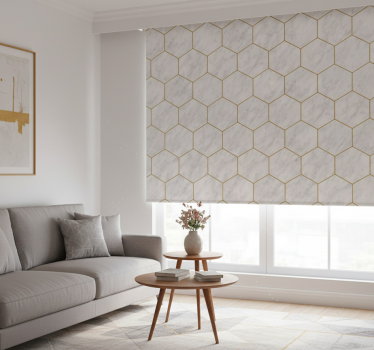 Modern blind hexagonal marble tile - TenStickers