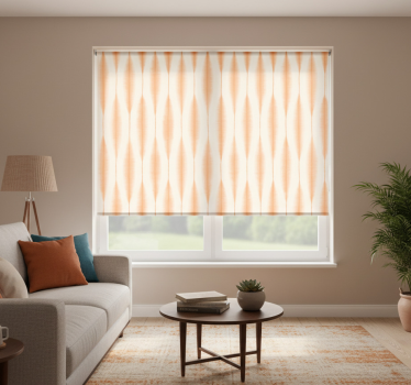 Modern blind ikat kasuri orange - TenStickers