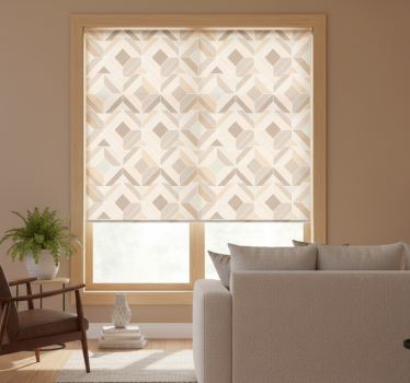 Modern blind in beige striped pattern - TenStickers