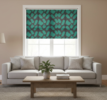 Modern blind in black and green paint - TenStickers