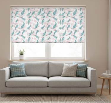 Modern blind in blue petal paint splash - TenStickers