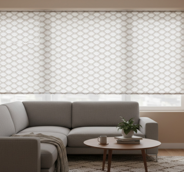 Modern blind in brown wavy geometric pattern - TenStickers