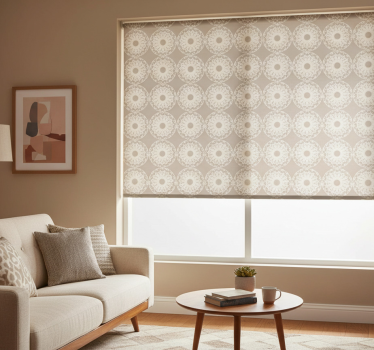 Modern blind in eclectic beige circle design - TenStickers
