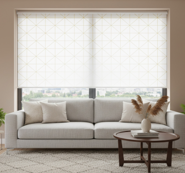 Modern blind in gold geometric design - TenStickers